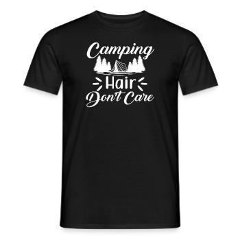 Hiking Hikers Camping funny saying - Men's T-Shirt - black - Front - AI Model Male 178 light (178cm)