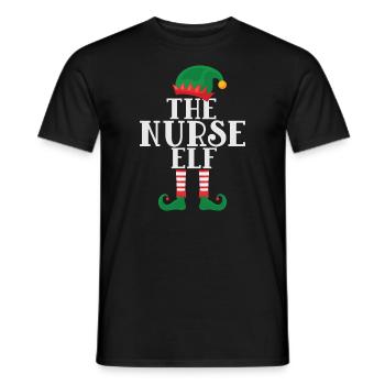 Je suis l’elfe infirmière - T-shirt homme - noir - Devant - AI Model Male 178 light (178cm)