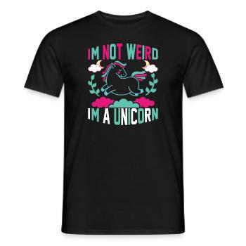 I'm not weird, I'm a unicorn unicorn - Men's T-Shirt - black - Front - AI Model Male 178 light (178cm)