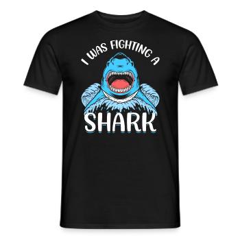 Gebrochenes Bein Spruch - Fraktur Gipsbein - Männer T-Shirt - Schwarz - Vorne - AI Model Male 178 light (178cm)
