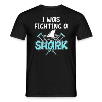 Gebrochenes Bein Spruch - Fraktur Gipsbein - Männer T-Shirt - Schwarz - Vorne - AI Model Male 178 light (178cm)
