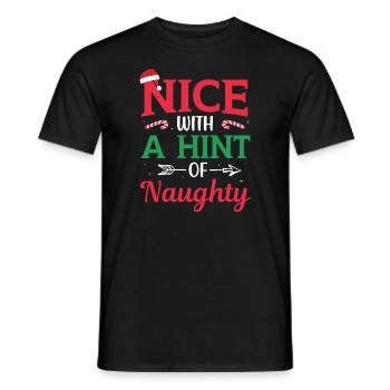 Schön mit einem Hauch von unanständig Christmas - Männer T-Shirt - Schwarz - Vorne - AI Model Male 178 light (178cm)