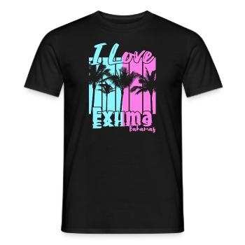 Ich liebe Exuma Bahamas - Männer T-Shirt - Schwarz - Vorne - AI Model Male 178 light (178cm)