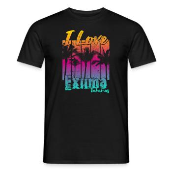 Ich liebe Exuma Bahamas - Männer T-Shirt - Schwarz - Vorne - AI Model Male 178 light (178cm)