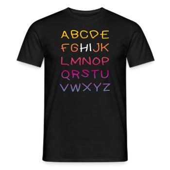 Salut Alphabet - T-shirt homme - noir - Devant - AI Model Male 178 light (178cm)
