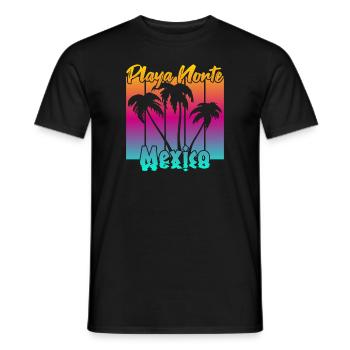 Playa Norte Mexico - Männer T-Shirt - Schwarz - Vorne - AI Model Male 178 light (178cm)