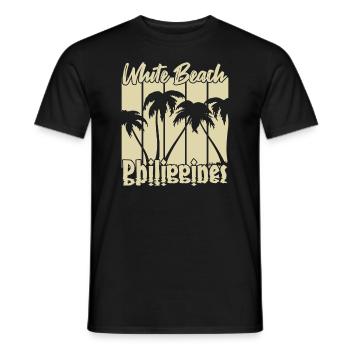 Vintage White Beach Philippines - T-shirt homme - noir - Devant - AI Model Male 178 light (178cm)