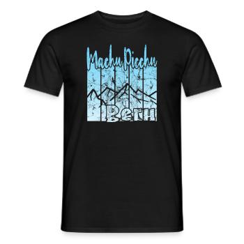 Machu Picchu Pérou - T-shirt homme - noir - Devant - AI Model Male 178 light (178cm)