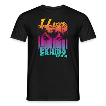 Ich liebe Exuma Bahamas - Männer T-Shirt - Schwarz - Vorne - AI Model Male 178 light (178cm)
