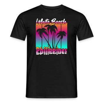 Vintage White Beach Philippines - T-shirt homme - noir - Devant - AI Model Male 178 light (178cm)