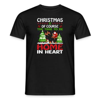 Noël est le moment à la maison Noël laid - T-shirt homme - noir - Devant - AI Model Male 178 light (178cm)