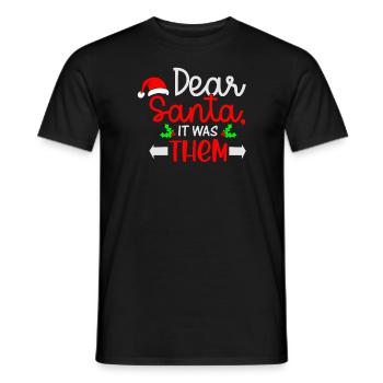 Lieber Weihnachtsmann, sie waren es Norweger - Männer T-Shirt - Schwarz - Vorne - AI Model Male 178 light (178cm)