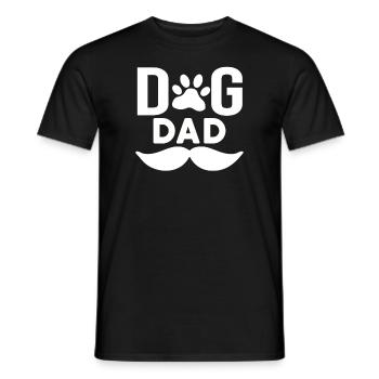Hund Papa - Männer T-Shirt - Schwarz - Vorne - AI Model Male 178 light (178cm)