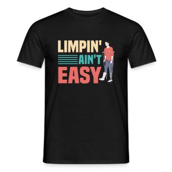 Gebrochenes Bein Spruch - Fraktur Gipsbein - Männer T-Shirt - Schwarz - Vorne - AI Model Male 178 light (178cm)