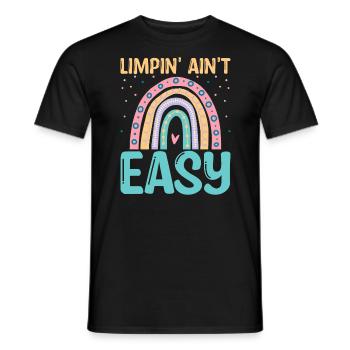 Gebrochenes Bein Spruch - Fraktur Gipsbein - Männer T-Shirt - Schwarz - Vorne - AI Model Male 178 light (178cm)