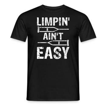 Gebrochenes Bein Spruch - Fraktur Gipsbein - Männer T-Shirt - Schwarz - Vorne - AI Model Male 178 light (178cm)