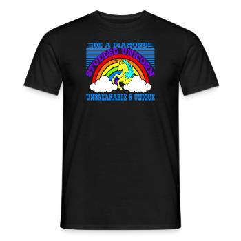 Soyez une licorne sertie de diamants - T-shirt homme - noir - Devant - AI Model Male 178 light (178cm)