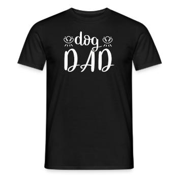 Hund Papa - Männer T-Shirt - Schwarz - Vorne - AI Model Male 178 light (178cm)