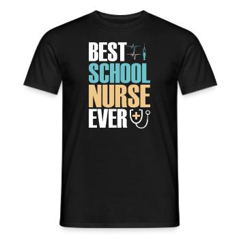 Beste Schulkrankenschwester - Männer T-Shirt - Schwarz - Vorne - AI Model Male 178 light (178cm)