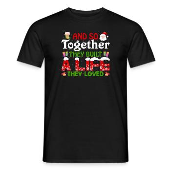 Weihnachten gemeinsames Leben Ugly Christmas - Männer T-Shirt - Schwarz - Vorne - AI Model Male 178 light (178cm)