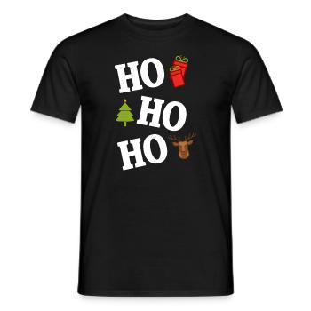 Ho ho ho Ugly Christmas Sweater - Männer T-Shirt - Schwarz - Vorne - AI Model Male 178 light (178cm)