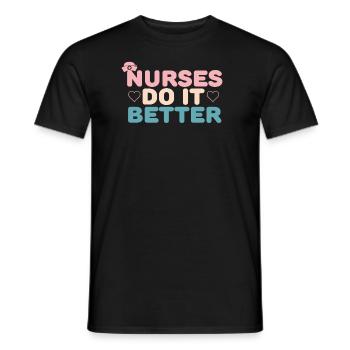 Gesundheit und Krankenpflegerin - Männer T-Shirt - Schwarz - Vorne - AI Model Male 178 light (178cm)