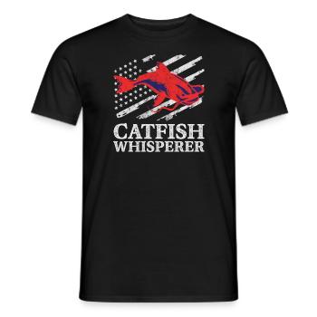 Catfish Whisperer - Wels Catfish Hunter - Männer T-Shirt - Schwarz - Vorne - AI Model Male 178 light (178cm)