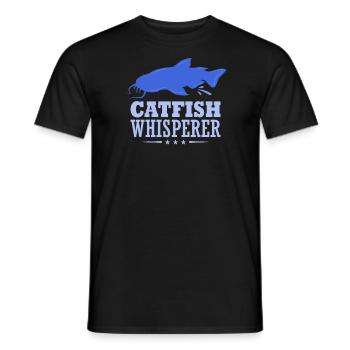 Catfish Whisperer - Wels Catfish Hunter - Männer T-Shirt - Schwarz - Vorne - AI Model Male 178 light (178cm)