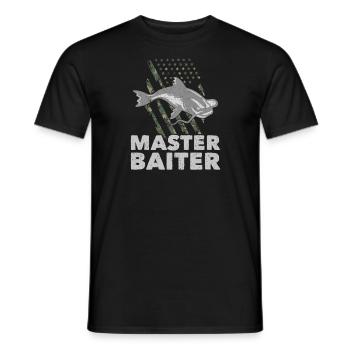 Master Baiter - Wels Catfish Hunter - Männer T-Shirt - Schwarz - Vorne - AI Model Male 178 light (178cm)