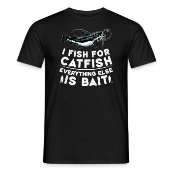 Ich fische Wels Alles andere ist Köder - Catfish - Männer T-Shirt - Schwarz - Vorne - AI Model Male 178 light (178cm)