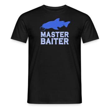 Master Baiter - Wels Catfish Angler Fischen Angeln - Männer T-Shirt - Schwarz - Vorne - AI Model Male 178 light (178cm)