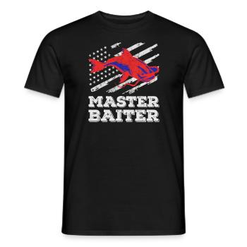 Master Baiter - Wels Catfish Angler Fischen Angeln - Männer T-Shirt - Schwarz - Vorne - AI Model Male 178 light (178cm)