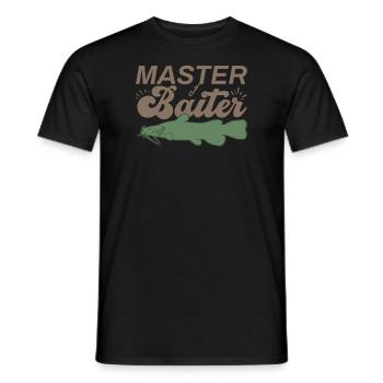 Master Baiter - Wels Catfish Angler Fischen Angeln - Männer T-Shirt - Schwarz - Vorne - AI Model Male 178 light (178cm)