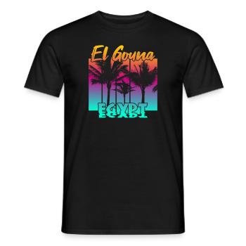 Vintage El Gouna Egypt Sonnenuntergang - Männer T-Shirt - Schwarz - Vorne - AI Model Male 178 light (178cm)