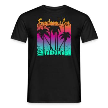 Frenchman’s Cove Jamaïque - T-shirt homme - noir - Devant - AI Model Male 178 light (178cm)