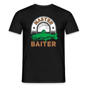 Master Baiter - Wels Catfish Hunter - Männer T-Shirt - Schwarz - Vorne - AI Model Male 178 light (178cm)