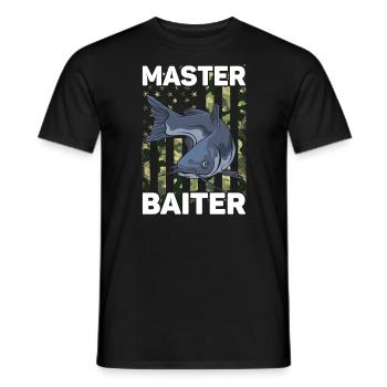 Master Baiter - Wels Catfish Hunter - Männer T-Shirt - Schwarz - Vorne - AI Model Male 178 light (178cm)