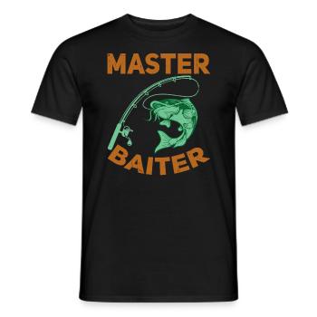Master Baiter - Wels Catfish Hunter - Männer T-Shirt - Schwarz - Vorne - AI Model Male 178 light (178cm)