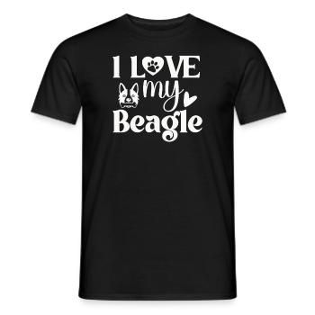 Ich liebe meinen Beagle - Männer T-Shirt - Schwarz - Vorne - AI Model Male 178 light (178cm)