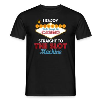 Casino Las Vegas Urlaub Glückspiel - Männer T-Shirt - Schwarz - Vorne - AI Model Male 178 light (178cm)