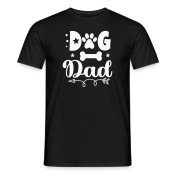 Hunde-Papa - Männer T-Shirt - Schwarz - Vorne - AI Model Male 178 light (178cm)