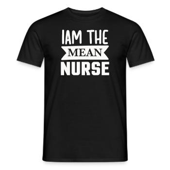 Ich bin die gemeine Krankenschwester - Männer T-Shirt - Schwarz - Vorne - AI Model Male 178 light (178cm)