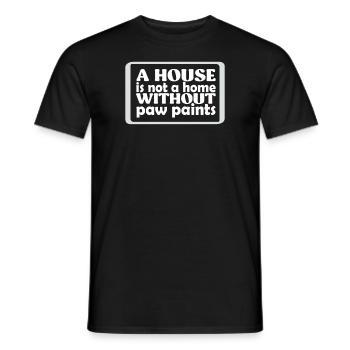 A house is not a home without a dog - Men's T-Shirt - black - Front - AI Model Male 178 light (178cm)