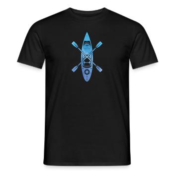 Canoeing Boat Kayaking Water Paddle Boat - Men's T-Shirt - black - Front - AI Model Male 178 light (178cm)