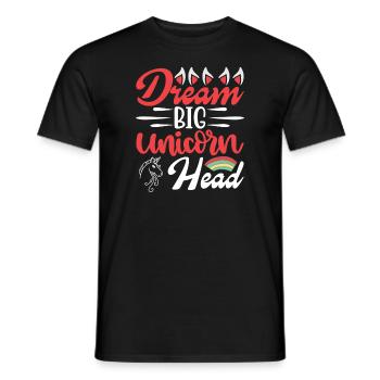 Dreams big little unicorn unicorn - Men's T-Shirt - black - Front - AI Model Male 178 light (178cm)