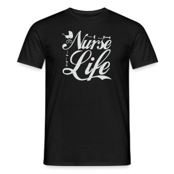Nurse Life - Men's T-Shirt - black - Front - AI Model Male 178 light (178cm)