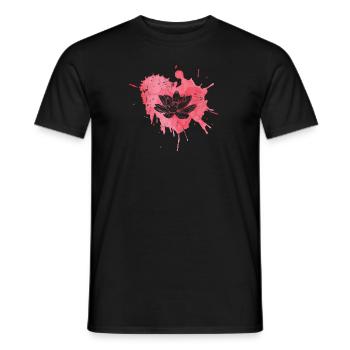 Fleur de Lotus Fleur Jardin Fleur de Lotus Lotus - T-shirt homme - noir - Devant - AI Model Male 178 light (178cm)