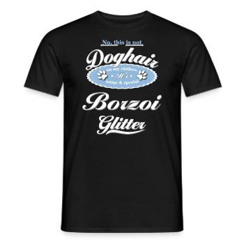 Hundeglitzer Borzoi - Männer T-Shirt - Schwarz - Vorne - AI Model Male 178 light (178cm)