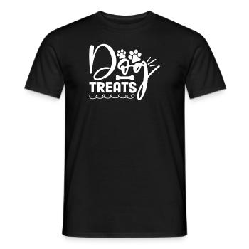 Gâteries pour chiens - T-shirt homme - noir - Devant - AI Model Male 178 light (178cm)
