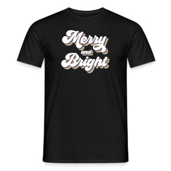 Cheerful and bright Ugly Christmas - Men's T-Shirt - black - Front - AI Model Male 178 light (178cm)